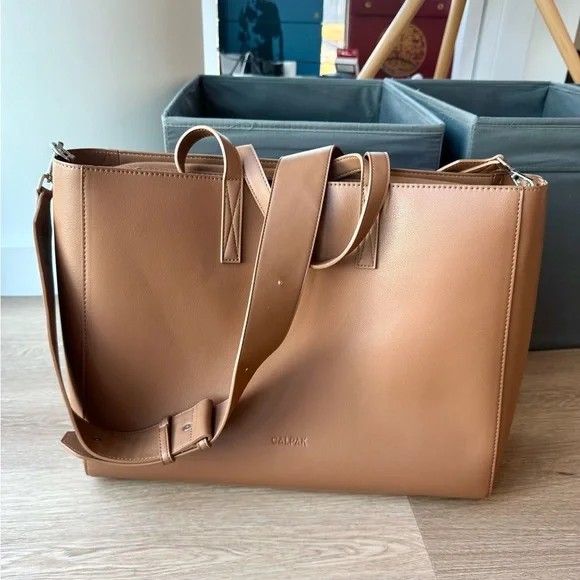 Calpak Haven 16" Laptop Tote Bag in Toffee - Picture 2 of 11